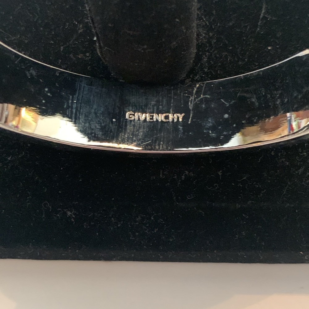 New Givenchy Bracelet Bangle/Cuff White Enamel/Si… - image 2